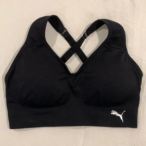 Puma Black Sports Bra Size: S